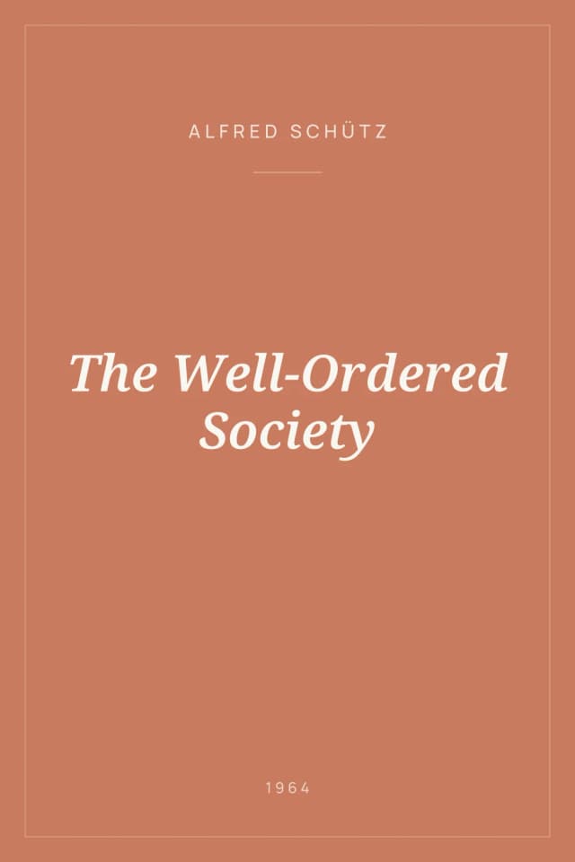 Portada de The Well-Ordered Society