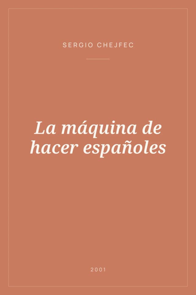 Portada de La máquina de hacer españoles