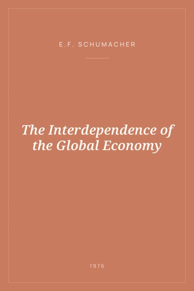 Portada de The Interdependence of the Global Economy