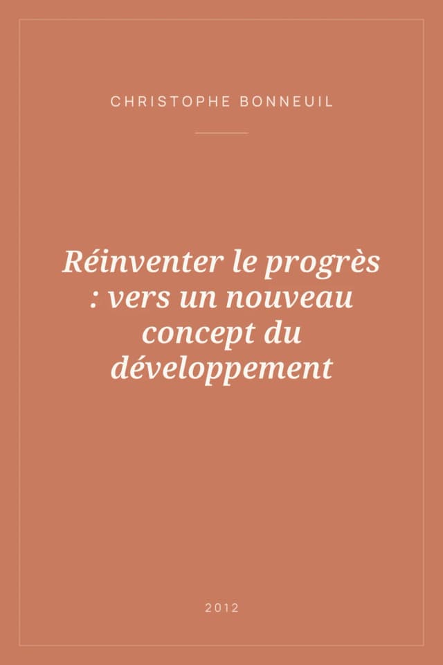 Portada de Réinventer le progrès : vers un nouveau concept du développement