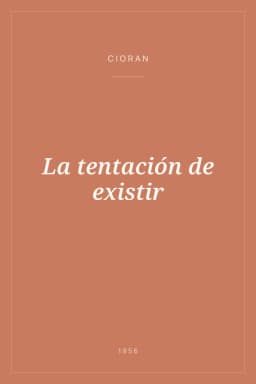 Portada de La tentación de existir