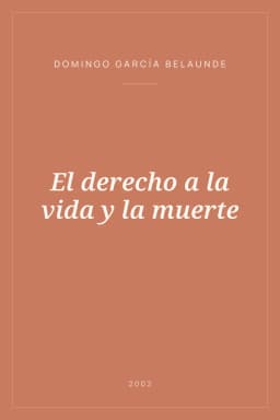 Portada de El derecho a la vida y la muerte