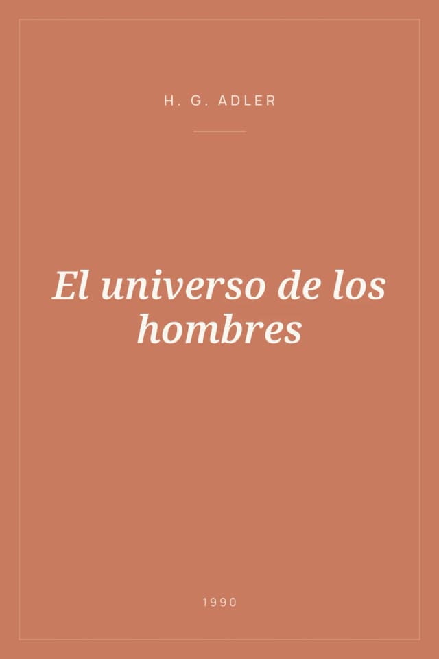 Portada de El universo de los hombres