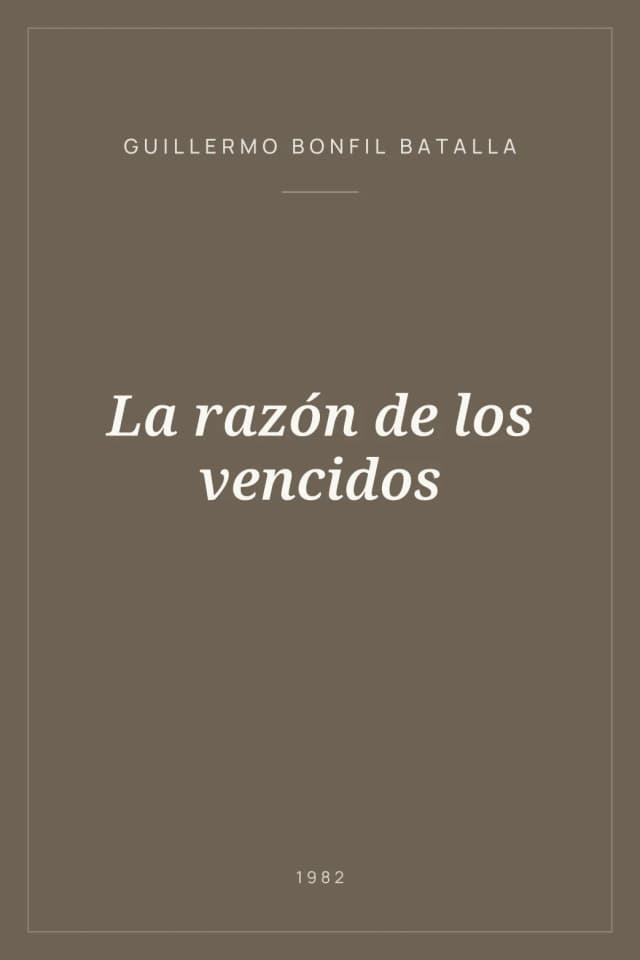 Portada de La razón de los vencidos
