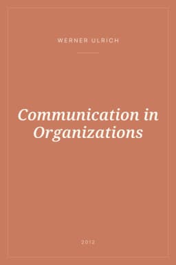 Portada de Communication in Organizations