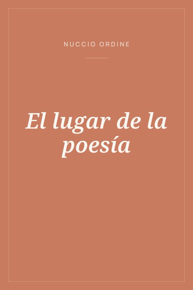Portada de El lugar de la poesía