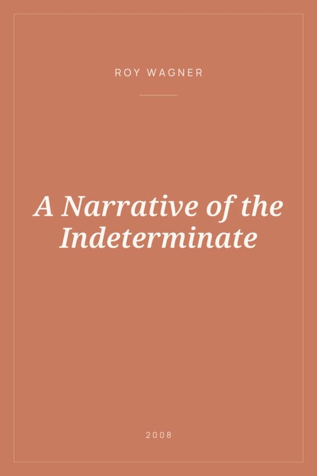 Portada de A Narrative of the Indeterminate