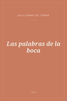 Portada de Las palabras de la boca