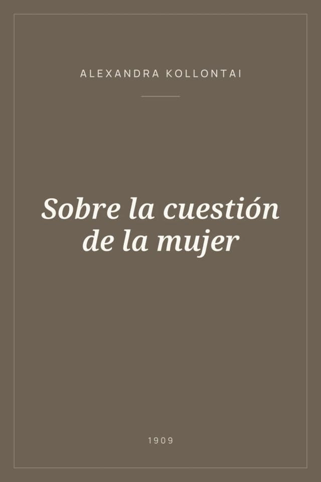 Portada de Sobre la cuestión de la mujer