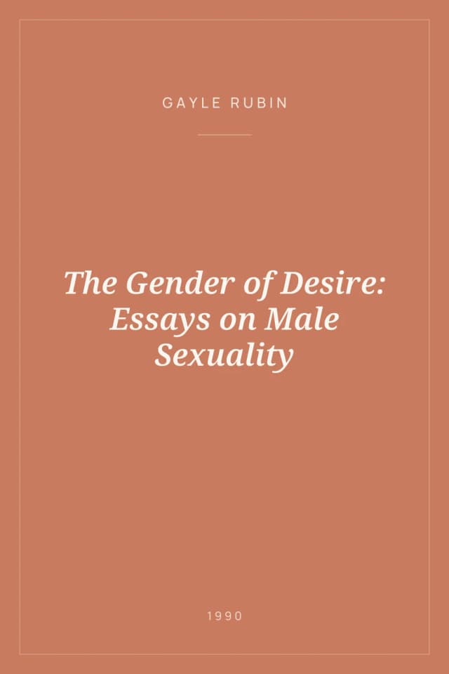 Portada de The Gender of Desire: Essays on Male Sexuality