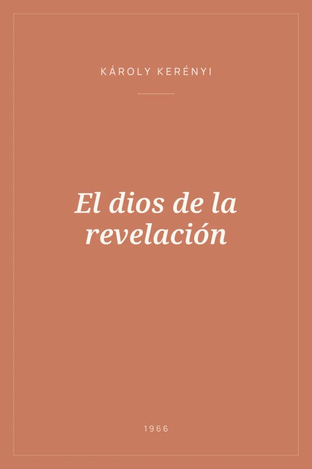 Portada de El dios de la revelación