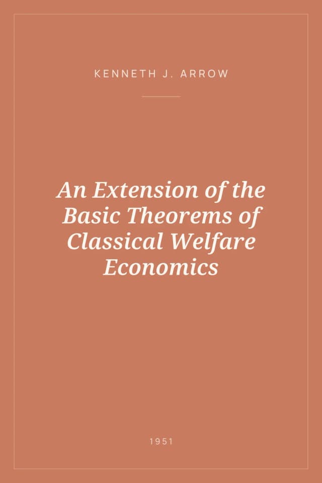 Portada de An Extension of the Basic Theorems of Classical Welfare Economics