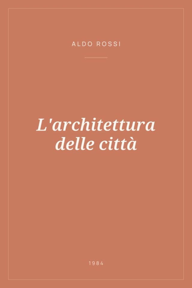 Portada de L'architettura delle città