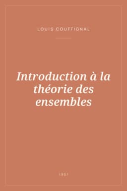 Portada de Introduction à la théorie des ensembles