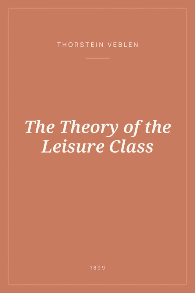 Portada de The Theory of the Leisure Class