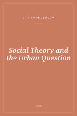 Portada de Social Theory and the Urban Question