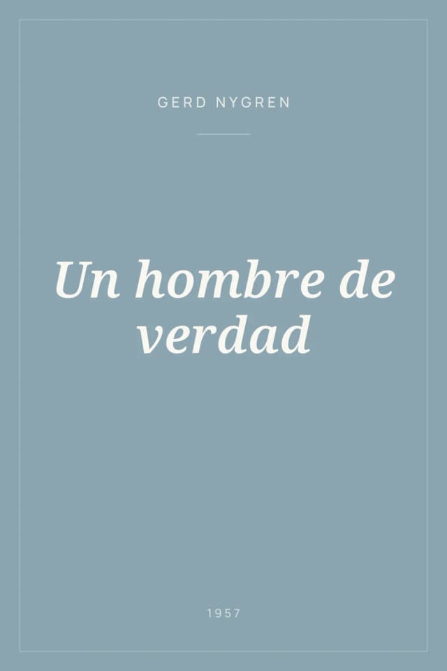 Portada de Un hombre de verdad