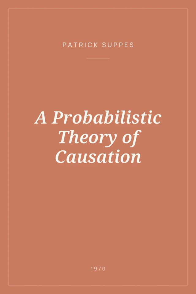 Portada de A Probabilistic Theory of Causation