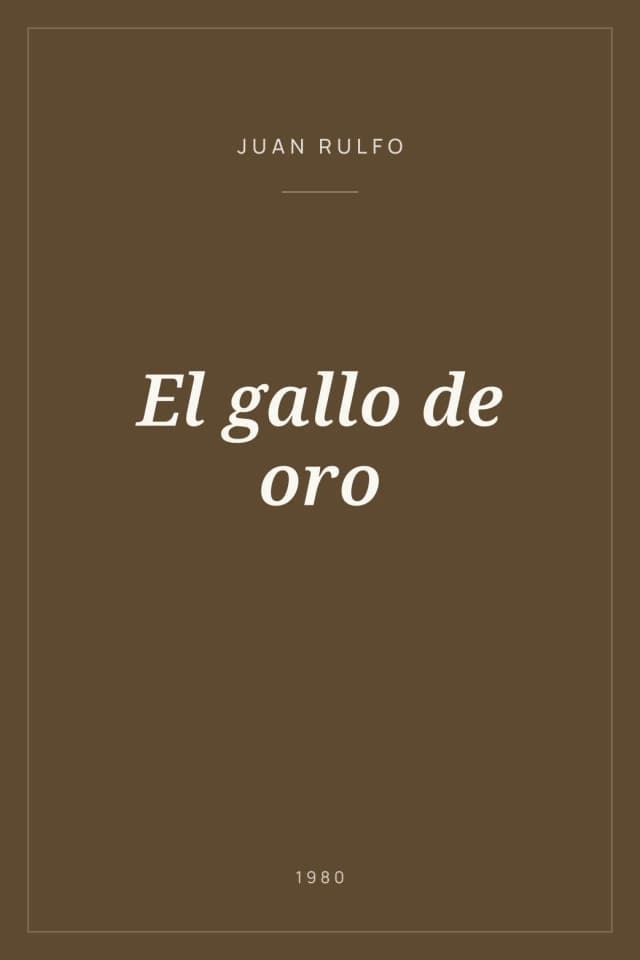 Portada de El gallo de oro