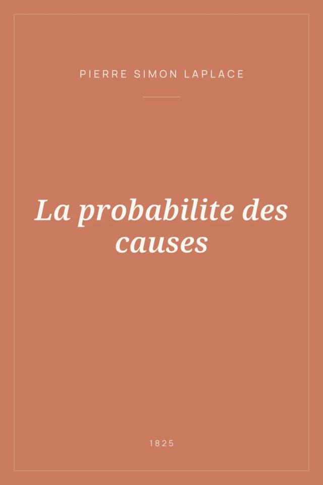 Portada de La probabilite des causes