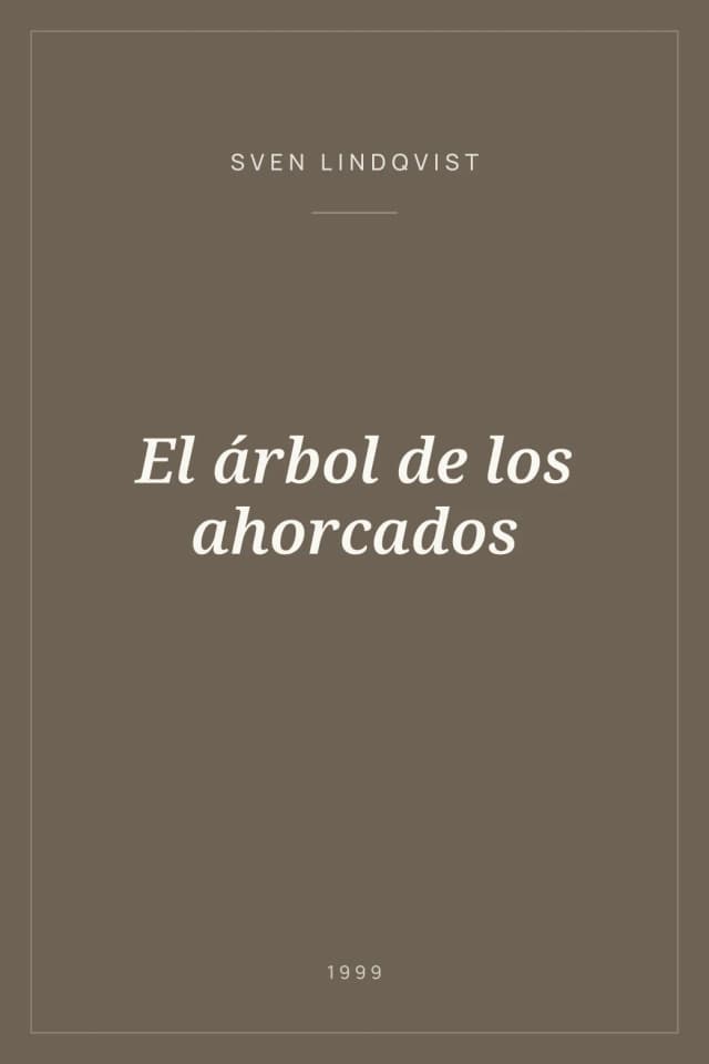 Portada de El árbol de los ahorcados