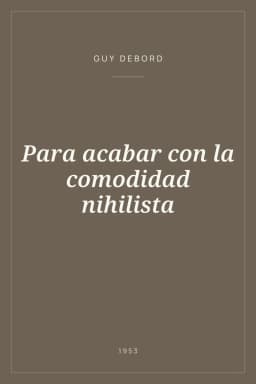 Portada de Para acabar con la comodidad nihilista