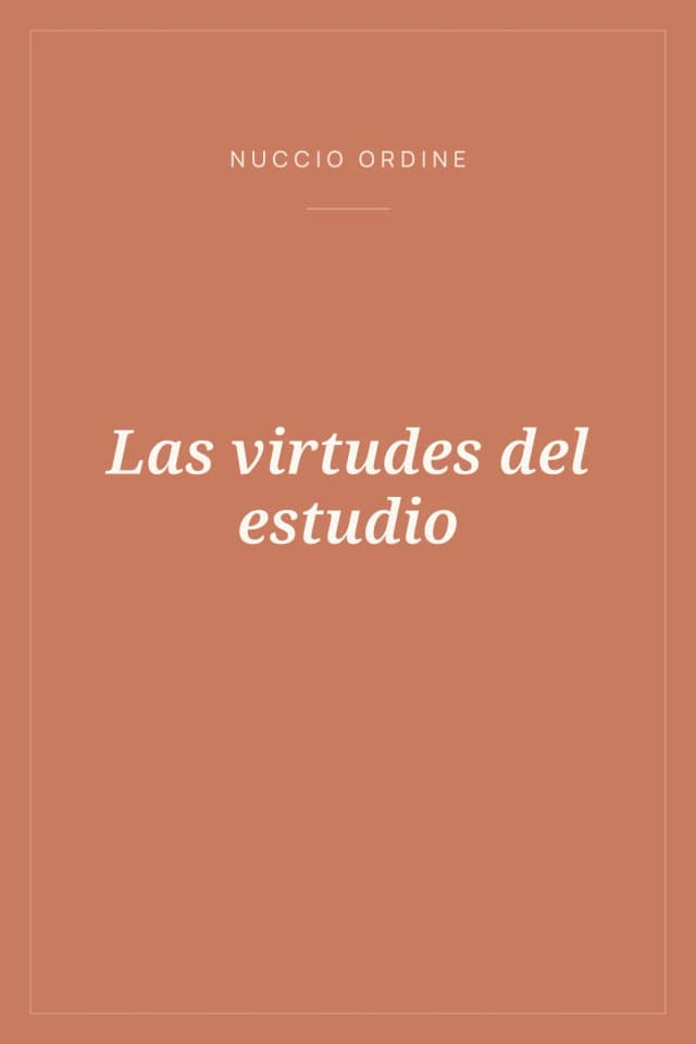 Portada de Las virtudes del estudio