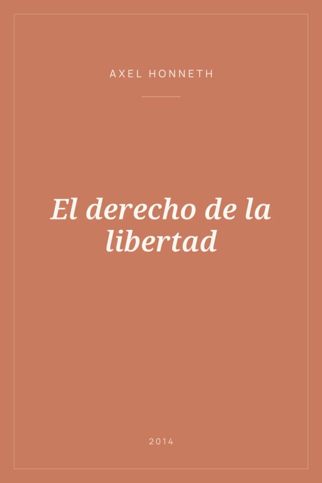 Portada de El derecho de la libertad
