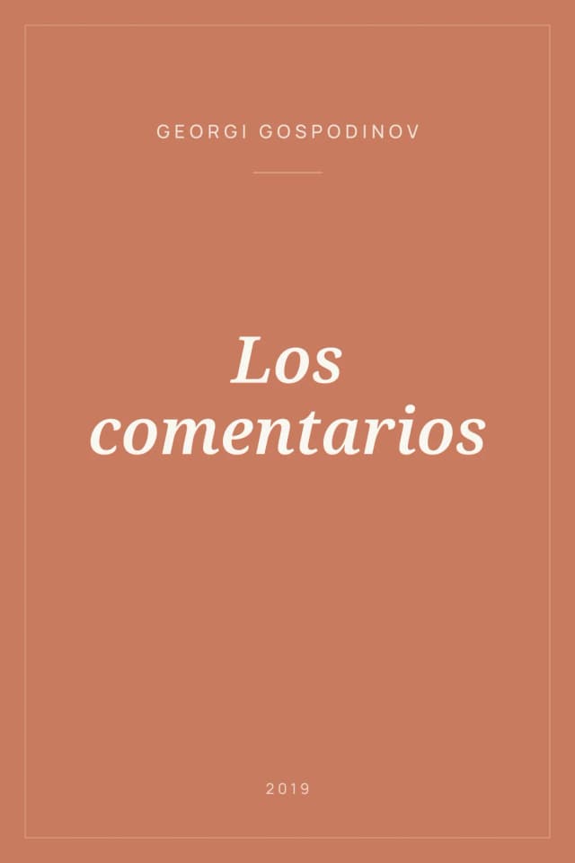 Portada de Los comentarios
