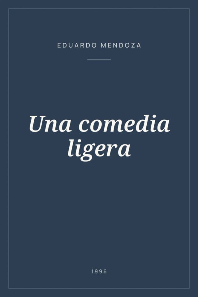 Portada de Una comedia ligera