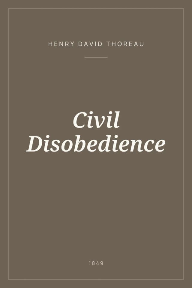 Portada de Civil Disobedience