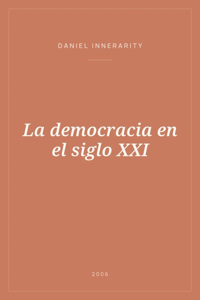 Portada de La democracia en el siglo XXI