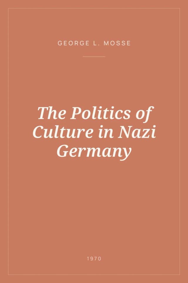 Portada de The Politics of Culture in Nazi Germany