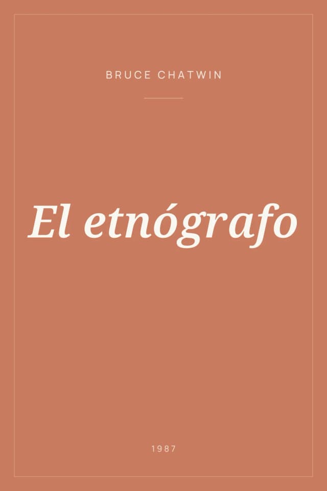 Portada de El etnógrafo