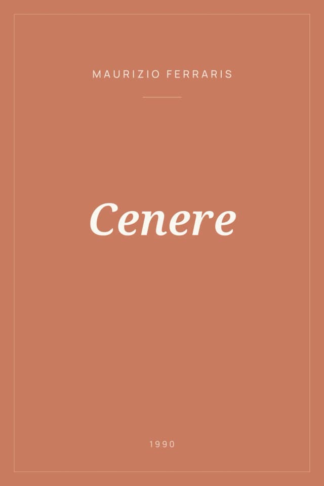 Portada de Cenere