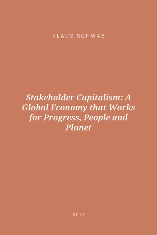 Portada de Stakeholder Capitalism: A Global Economy that Works for Progress, People and Planet