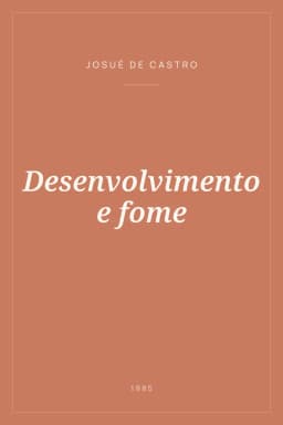 Portada de Desenvolvimento e fome