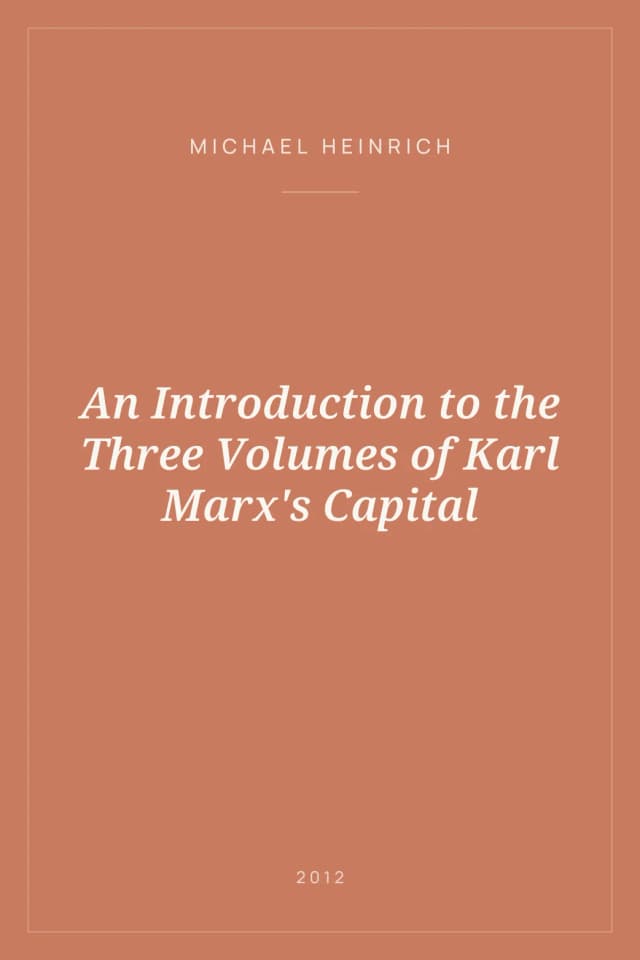 Portada de An Introduction to the Three Volumes of Karl Marx's Capital