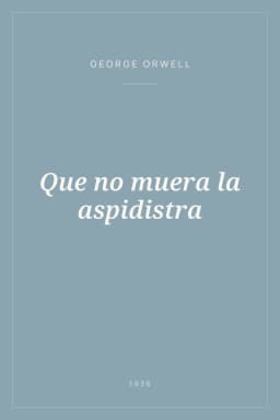 Portada de Que no muera la aspidistra