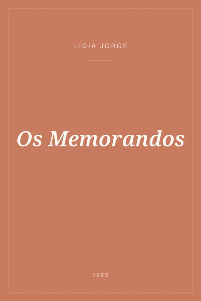 Portada de Os Memorandos