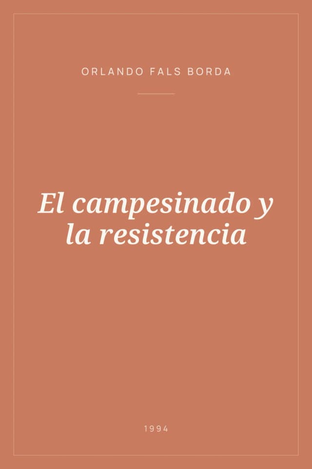 Portada de El campesinado y la resistencia