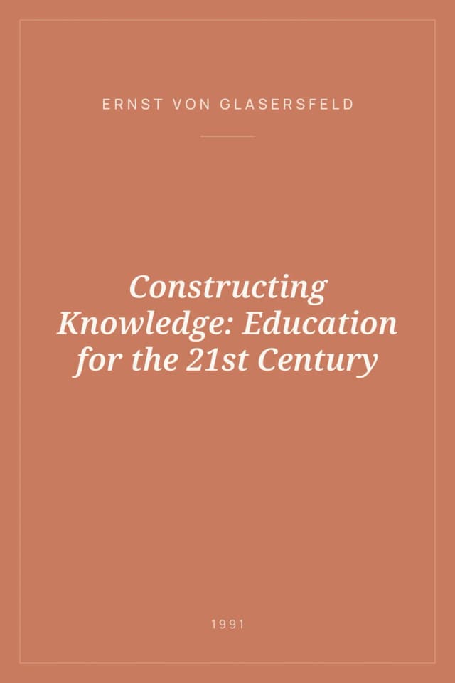 Portada de Constructing Knowledge: Education for the 21st Century