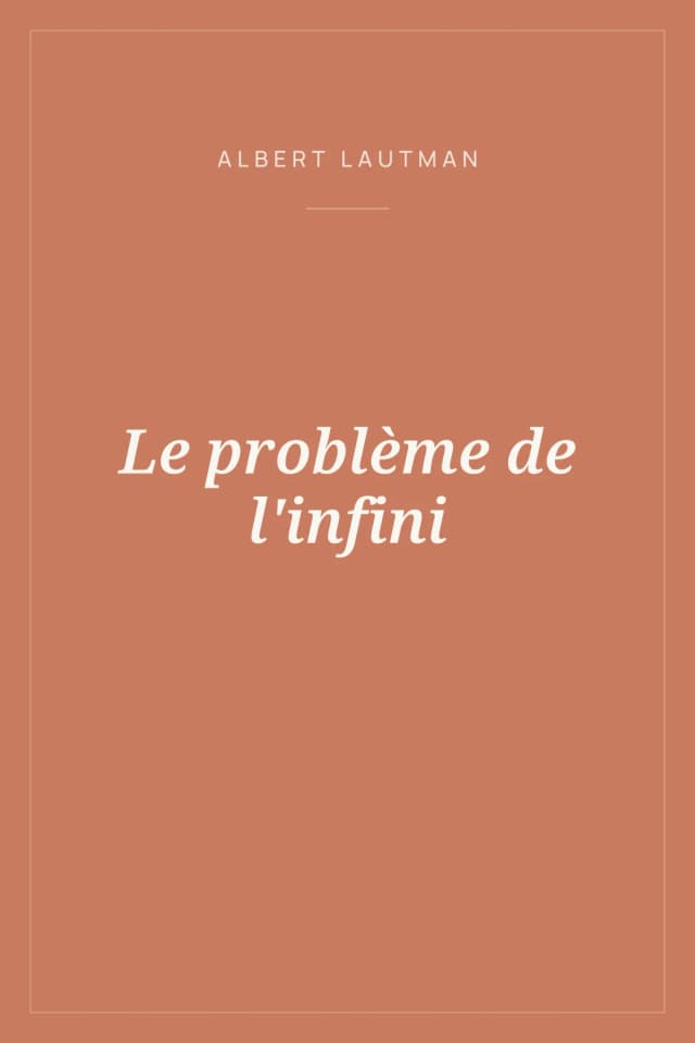 Portada de Le problème de l'infini