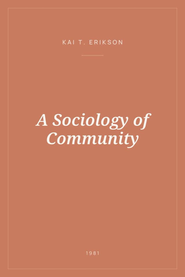 Portada de A Sociology of Community