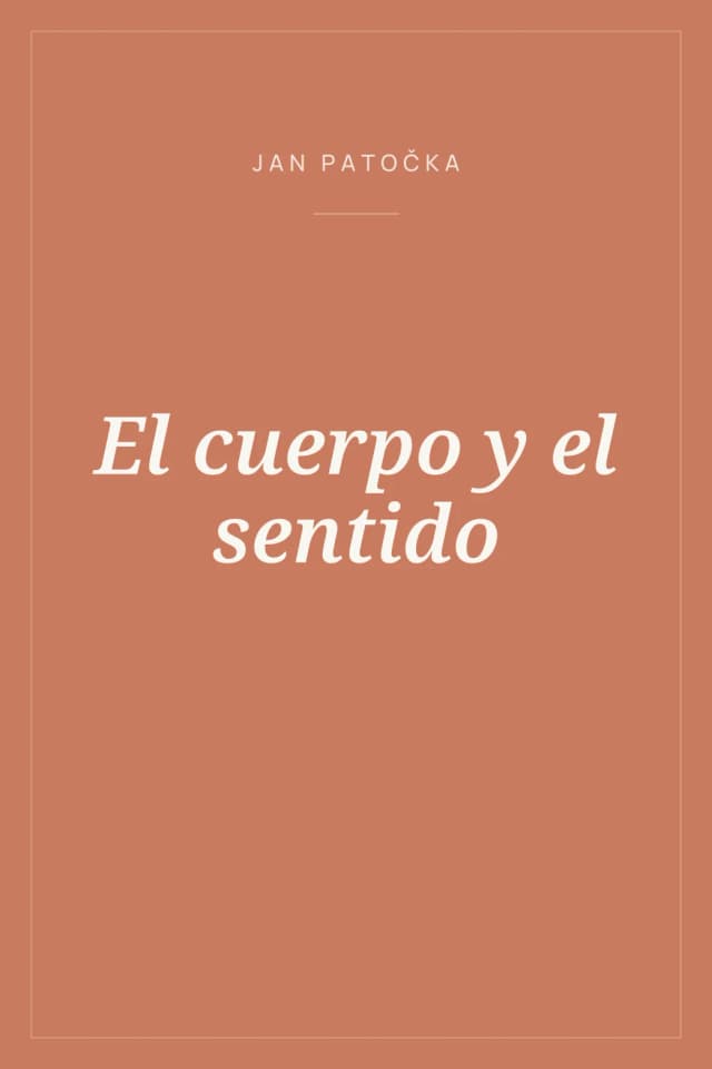 Portada de El cuerpo y el sentido