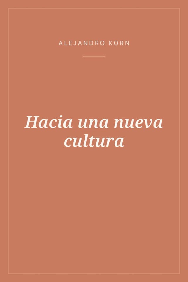 Portada de Hacia una nueva cultura