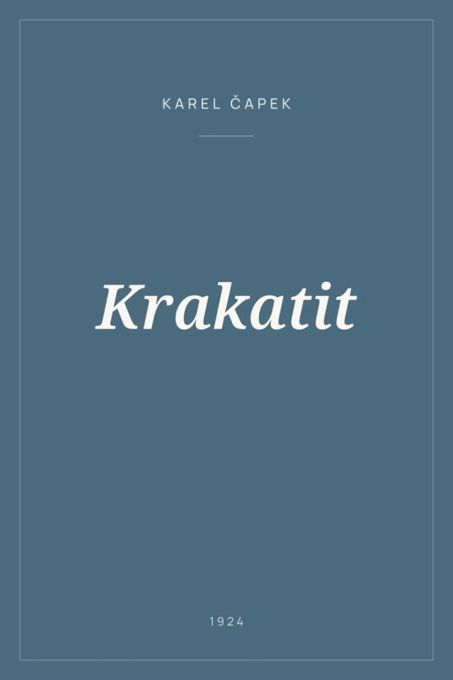 Portada de Krakatit