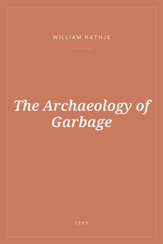 Portada de The Archaeology of Garbage