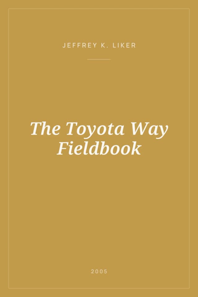 Portada de The Toyota Way Fieldbook