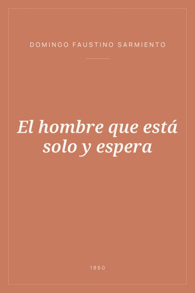 Portada de El hombre que está solo y espera